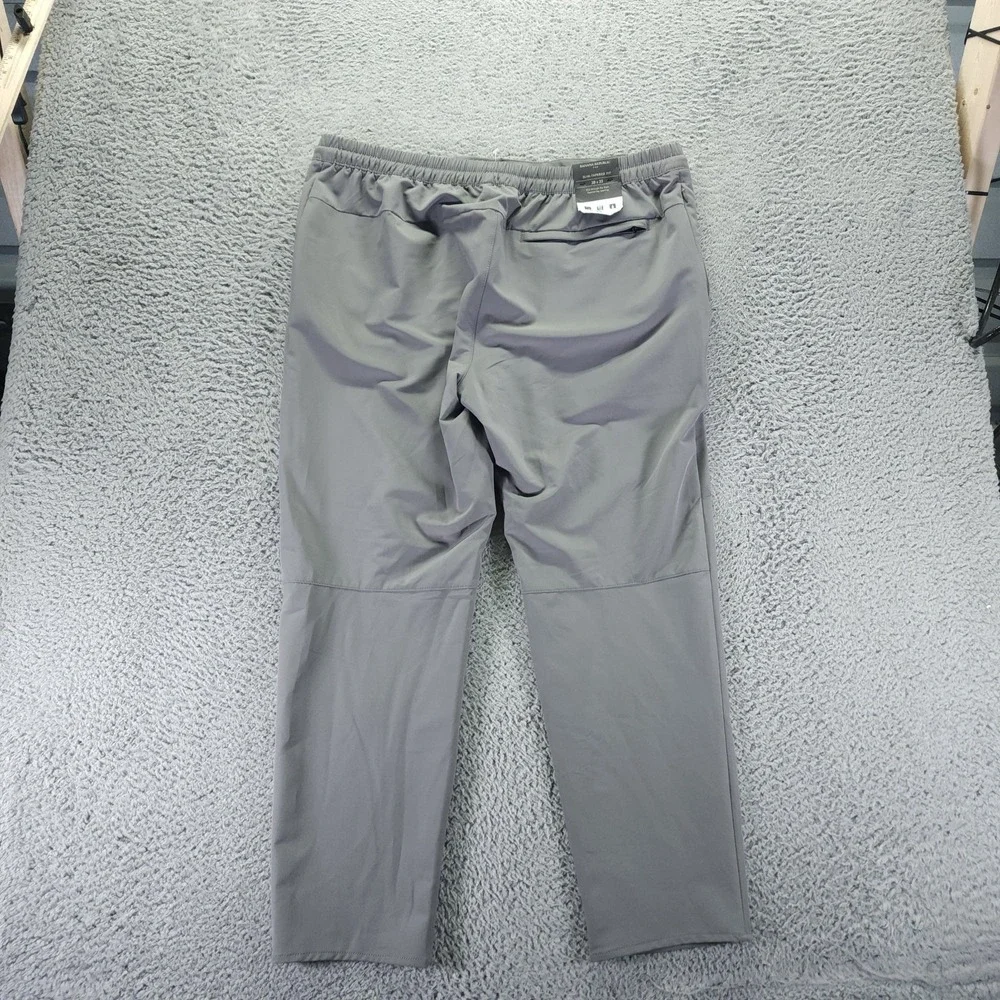 Banana Republic Pant Mens 38x28 Gray Polyester Golf Tapered Slim Sports Stretch